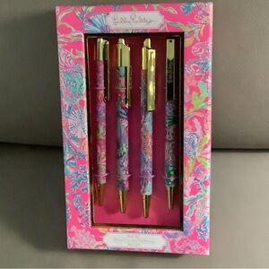 Lilly Pulitzer NWT Pen Set of 4 Multi